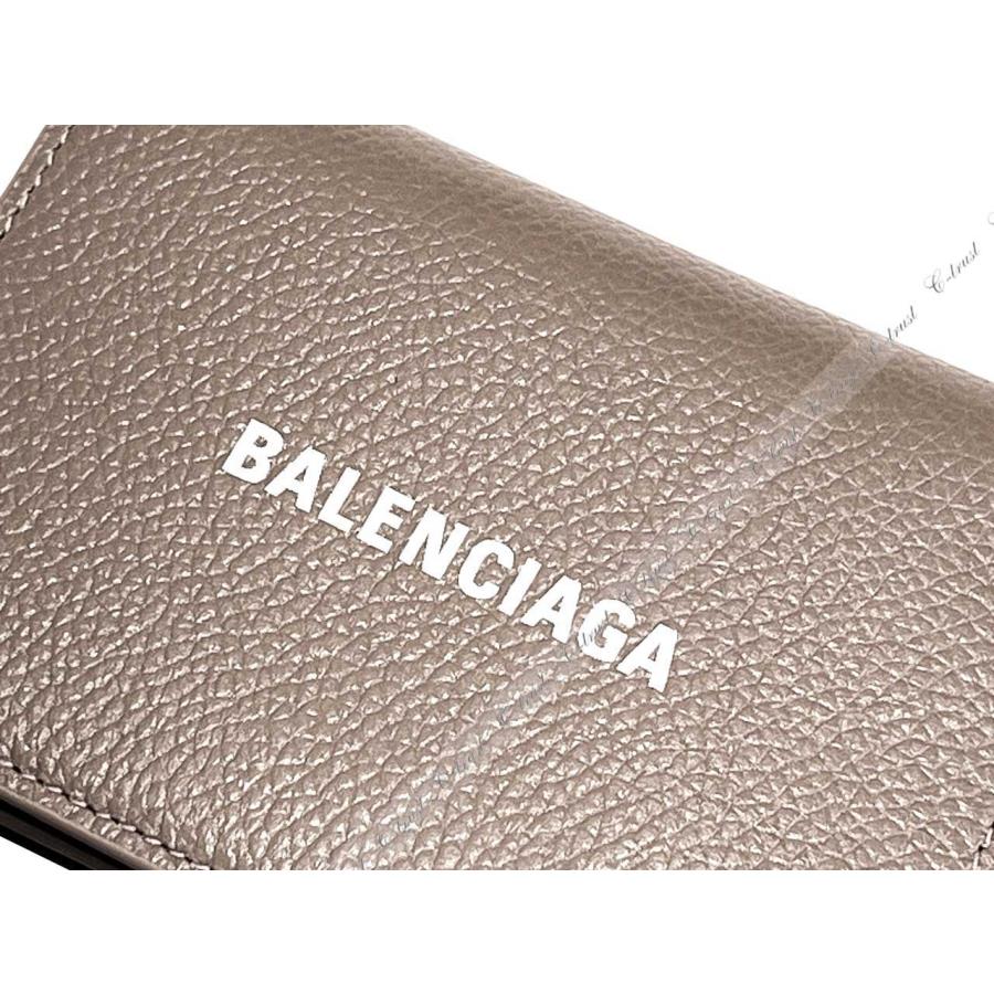 K421.. BALENCIAGA バレンシアガ 財布 ウォレット CASH FLAP 2つ折り カーフ ロゴ イタリア製 新品 ★ 1290 MINK GREY.｜c-trust｜05