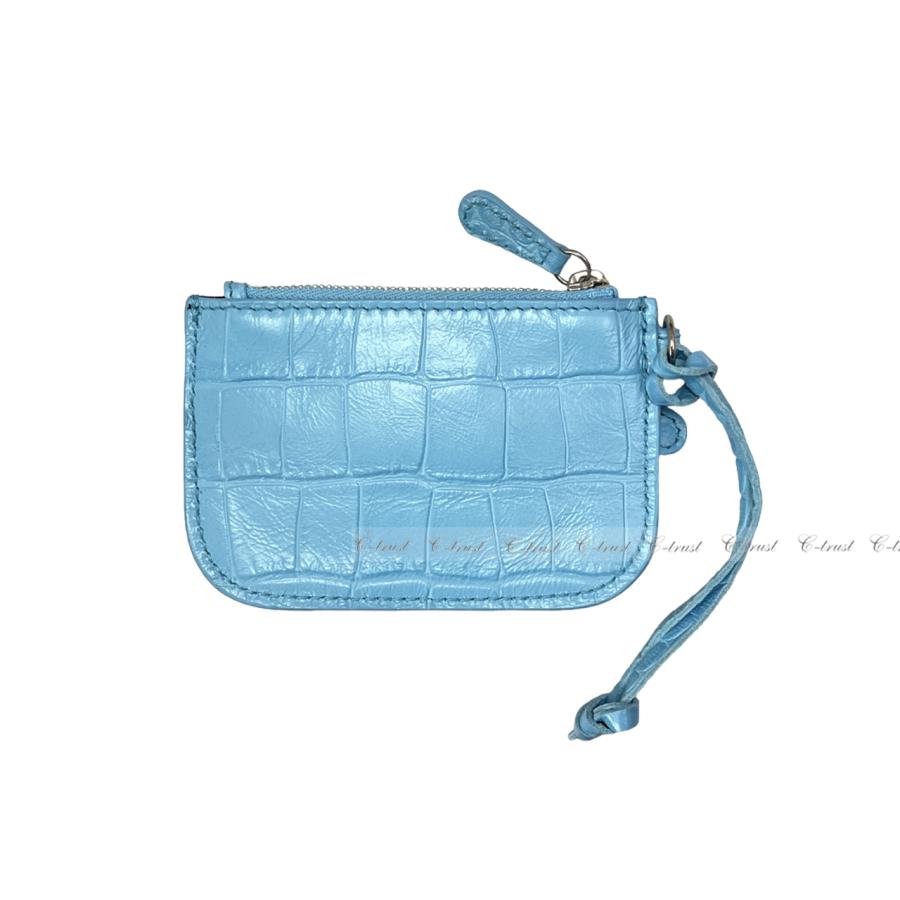 【最短翌日着・関税送料込】 BALENCIAGA コイン case クロコ型押 BALENCIAGA K857-SB.. バレンシアガ 財布 コイン ケース