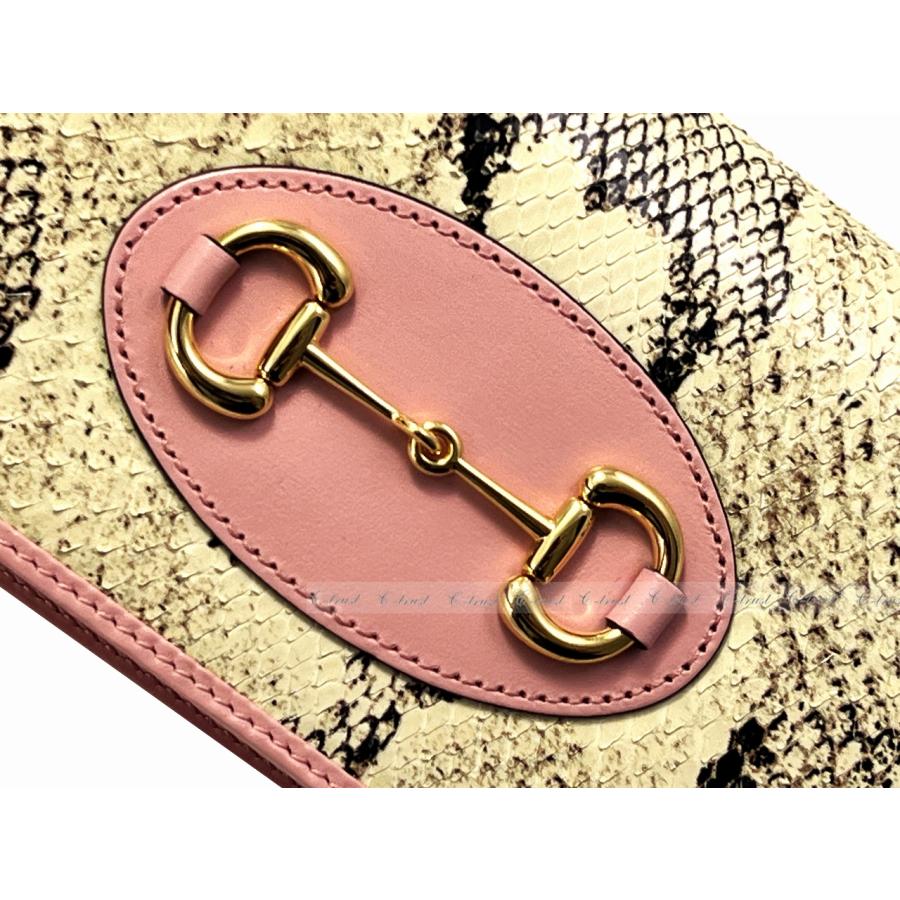 GUCCI 二つ折り財布 ピンク パイソン GUCCI（グッチ） 二つ折り財布 パイソン ピンク : ブランドバリュー
