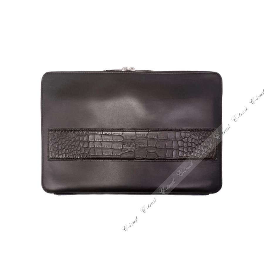 K980-FD.. BOTTEGA VENETA ボッテガ ヴェネタ クラッチバッグ BAG ドキュメント ケース リアルクロコ カーフ イタリア製 ★ 2122 FONDENTEの画像