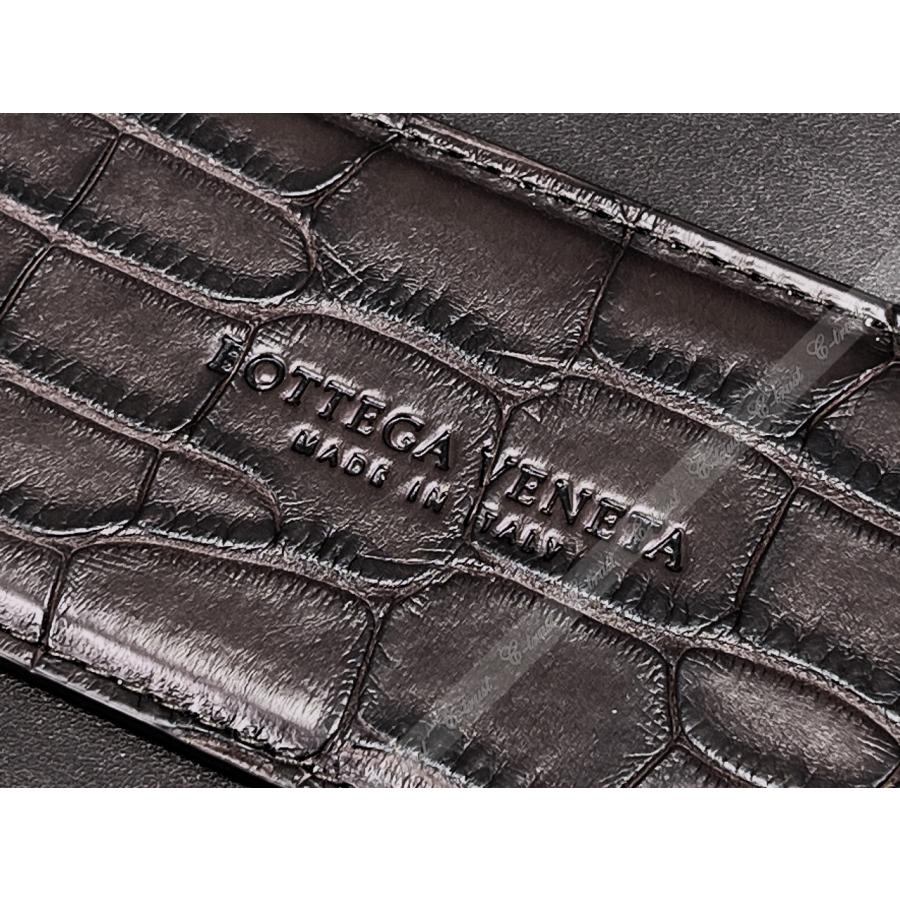 K980-FD.. BOTTEGA VENETA ボッテガ ヴェネタ クラッチバッグ BAG ドキュメント ケース リアルクロコ カーフ イタリア製 ★ 2122 FONDENTEの画像