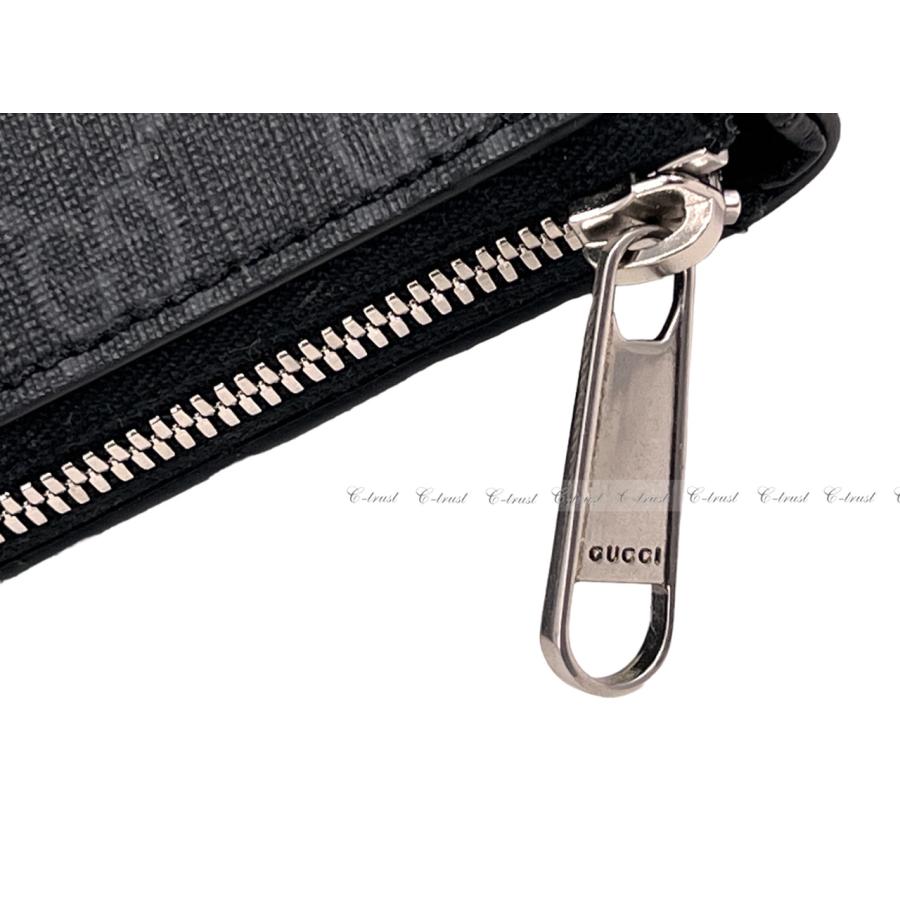 L024.. GUCCI グッチ バッグ BAG メッセンジャー ショルダー ポーチ スプリーム GG ストラップ ロゴ イタリア製 新品 ★ ブラックの画像