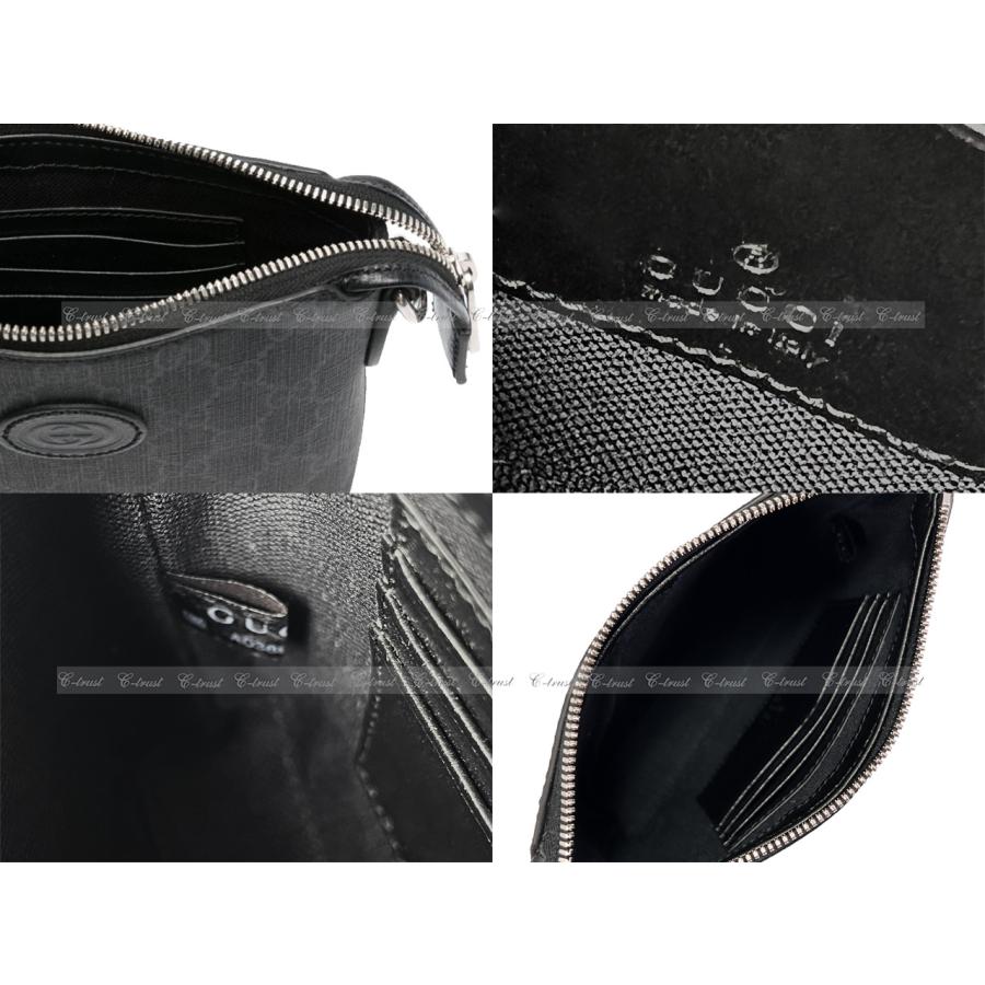 L024.. GUCCI グッチ バッグ BAG メッセンジャー ショルダー ポーチ スプリーム GG ストラップ ロゴ イタリア製 新品 ★ ブラックの画像