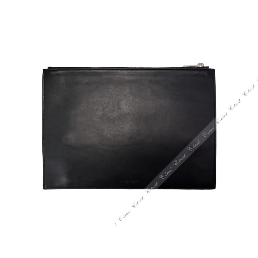 L054.. BOTTEGA VENETA ボッテガ ヴェネタ クラッチバッグ BAG ドキュメント ケース リアルクロコ カーフ イタリア製 新品 ★ 1000 BLACKの画像