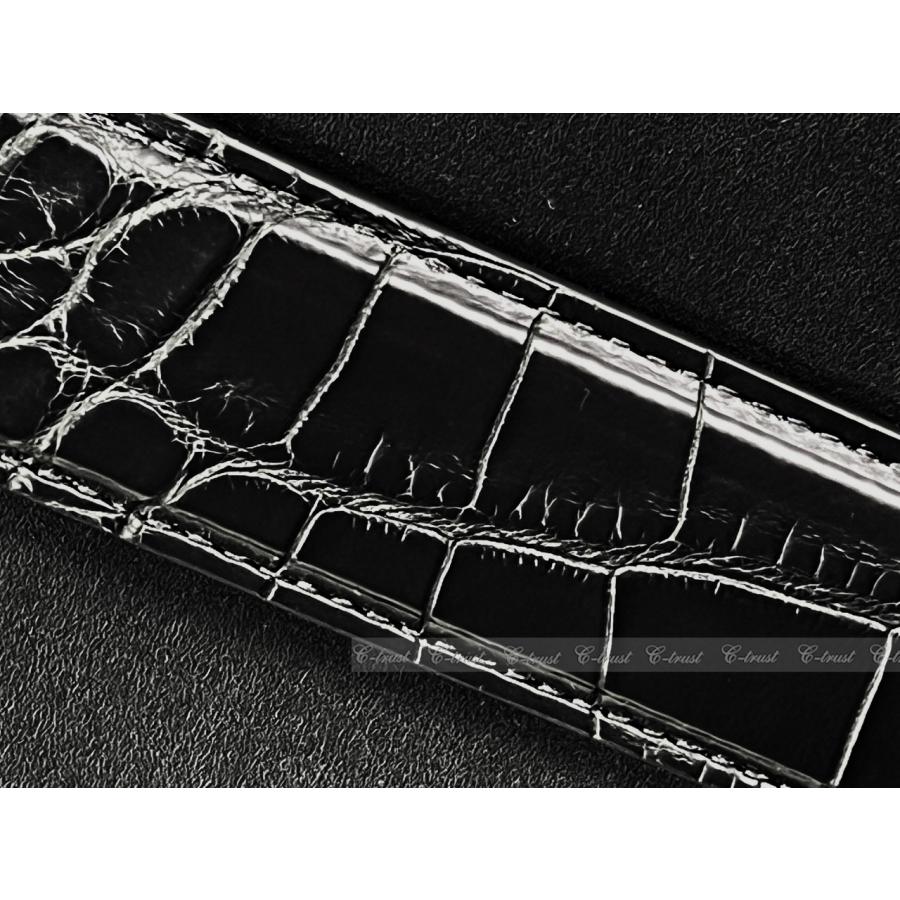 L054.. BOTTEGA VENETA ボッテガ ヴェネタ クラッチバッグ BAG ドキュメント ケース リアルクロコ カーフ イタリア製 新品 ★ 1000 BLACKの画像