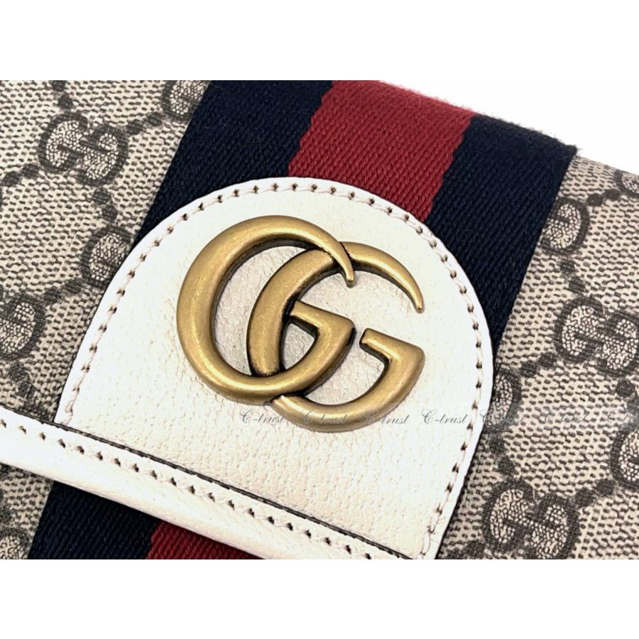 L077-110.. GUCCI グッチ ボディバッグ BAG オフィディア ベルドバム ショルダー ポーチ GG ストラップ ロゴ イタリア製 新品 ★ ブラウン_4