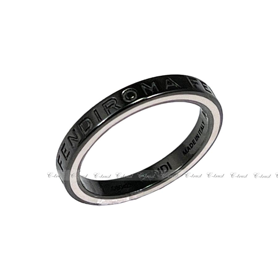 FENDI L161-M.. フェンディ リング RING 指輪 ルテニウム ロゴ FENDI L161-M.. フェンディ リング RING 指輪 ルテニウム ロゴ