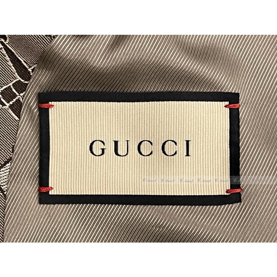 L366-46.. GUCCI グッチ ジャケット JK テーラード MAXI HORSEBIT ホースビット ワッペン ロゴ ダブル イタリア製 新品 ★ 9549 ベージュの画像