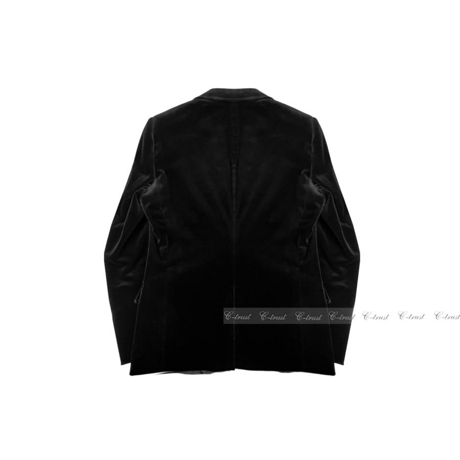 L369-46.. GUCCI グッチ ジャケット JK テーラード フォーマル ピークドラペル バーティー ロゴ シングル イタリア製 新品 ★ 1000 ブラックの画像