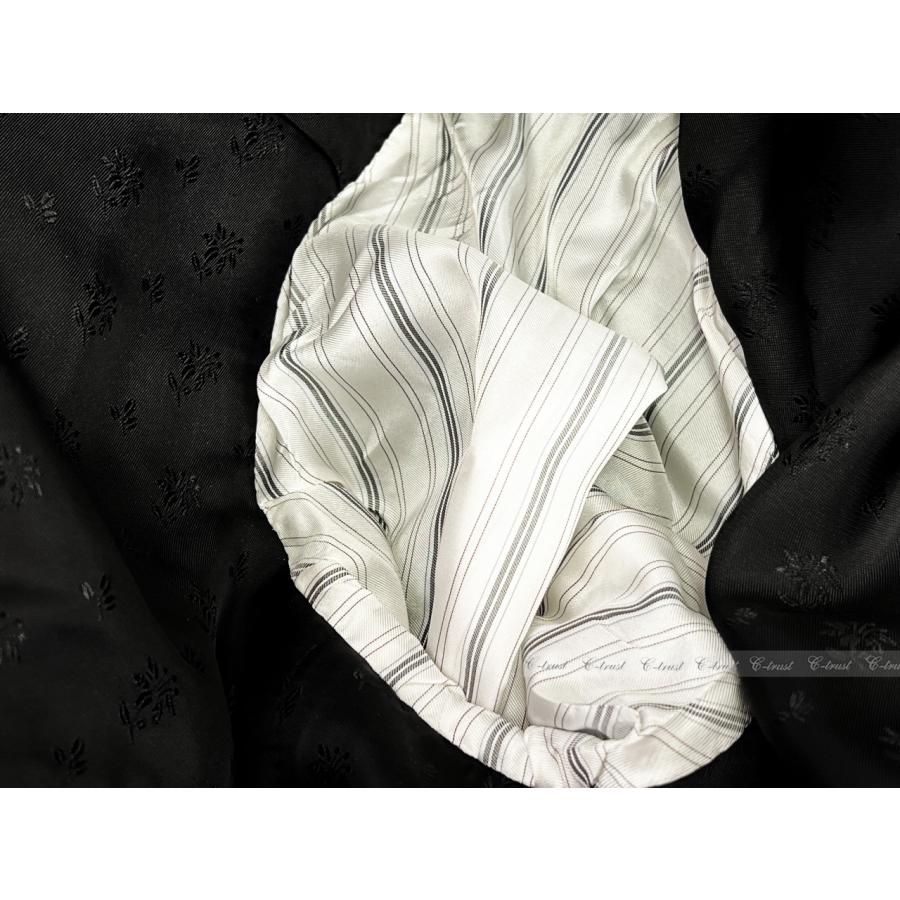 L369-46.. GUCCI グッチ ジャケット JK テーラード フォーマル ピークドラペル バーティー ロゴ シングル イタリア製 新品 ★ 1000 ブラックの画像