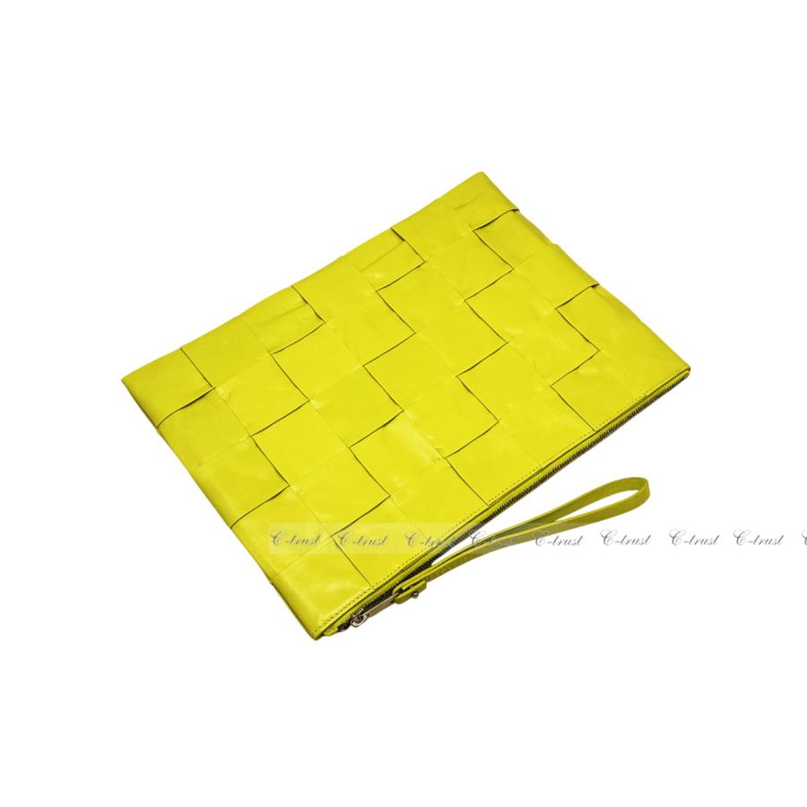 L380.. BOTTEGA VENETA ボッテガ ヴェネタ ドキュメント ケース クラッチ バッグ BAG カセット イントレ イタリア製 ★ 7301 ACID KIWIの画像