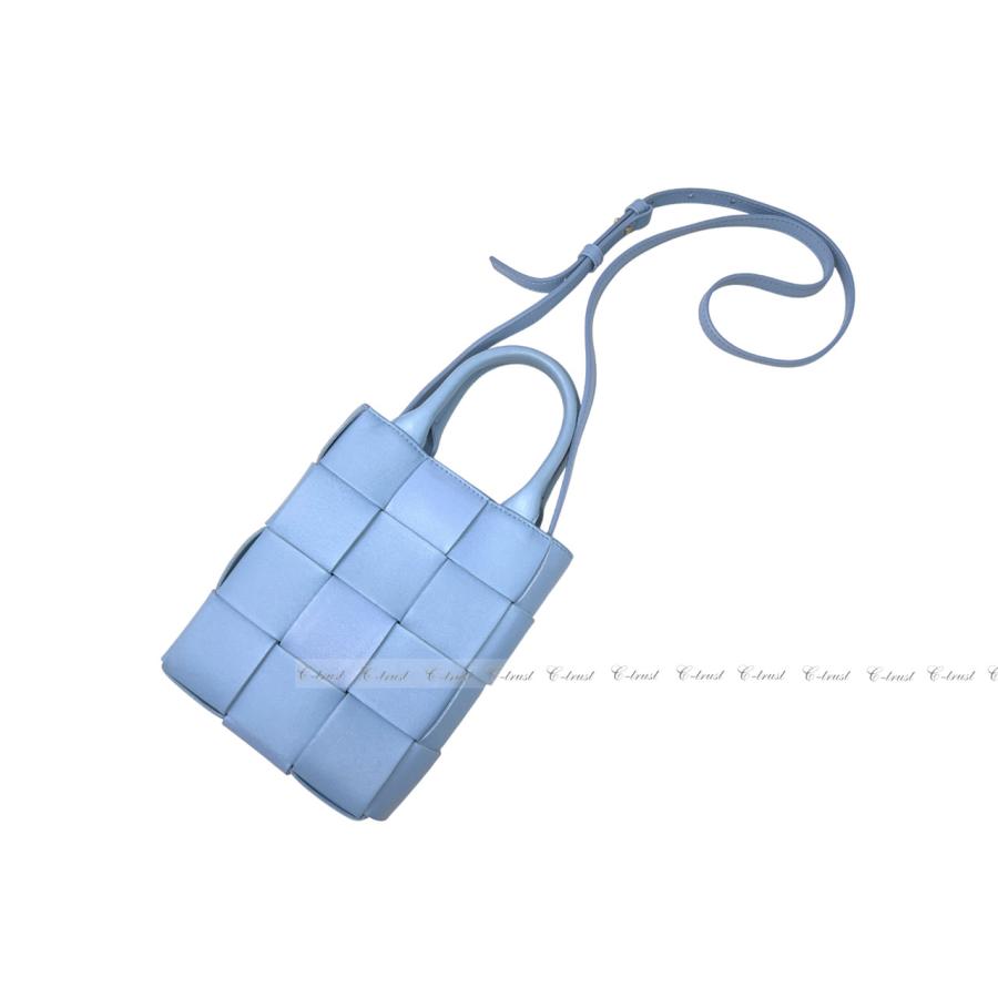 L382- BOTTEGA VENETA ボッテガ ヴェネタ カセット ショルダーバッグ BAG ミニトート ストラップ ナッパ イタリア製 新品の画像