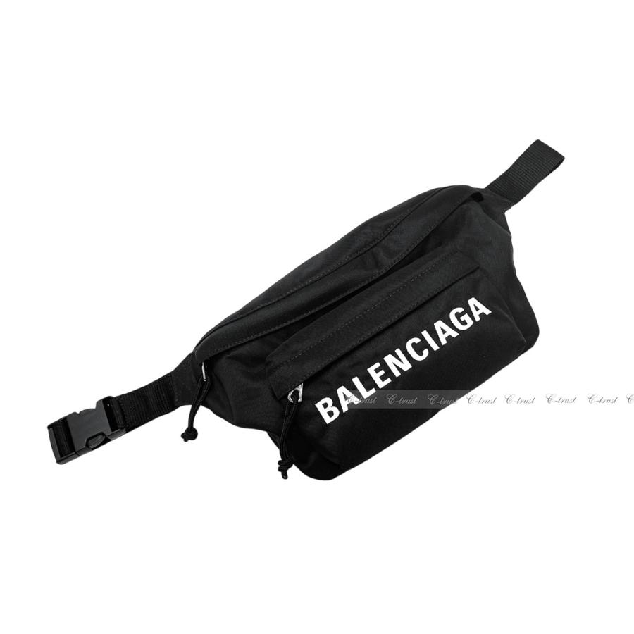 L428.. BALENCIAGA バレンシアガ BAG WHEEL BELTBAG ベルトバッグ ボディバッグ ロゴ ナイロン イタリア製 新品 ★ 1000 ブラック.の画像