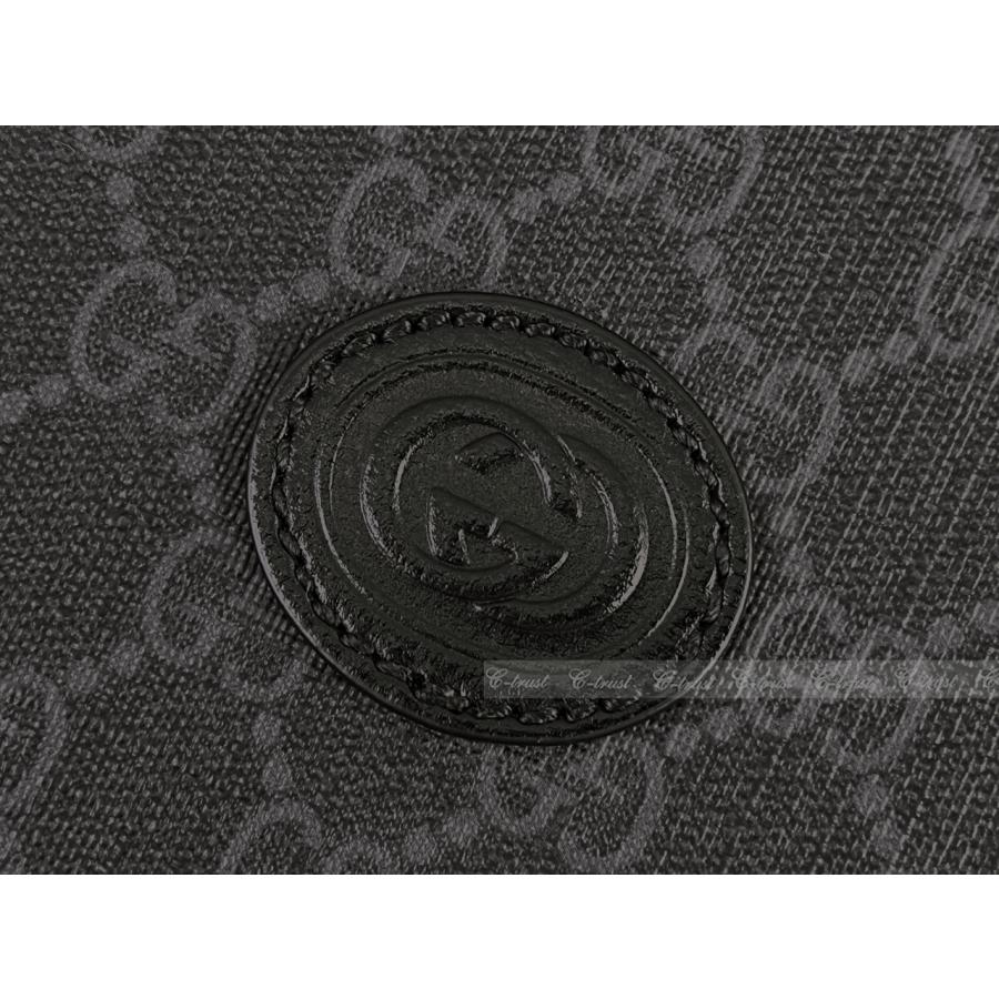L518-BK.. GUCCI グッチ トート バッグ BAG GG レトロ ミディアム ストラップ ショッパー ロゴ イタリア製 新品 ★ 1000 ブラックの画像