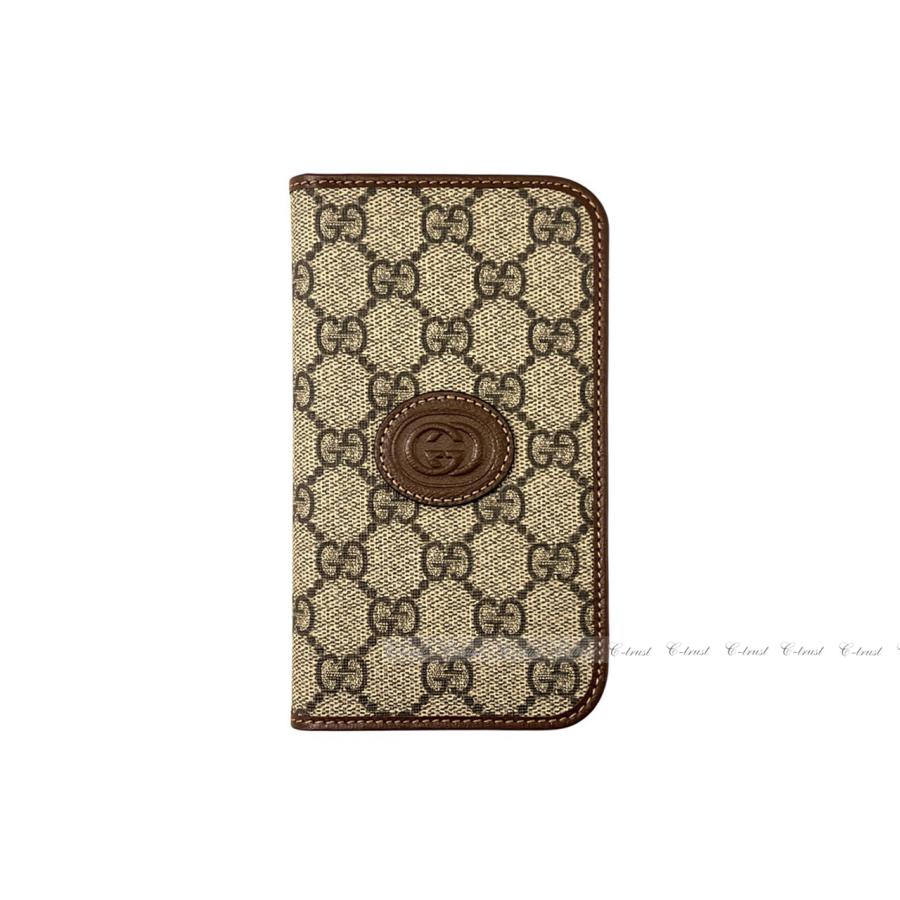 GUCCI L524.. グッチ iPhone 15 ケース スマホ 手帳 財布 カード GG