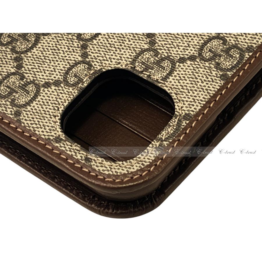 GUCCI L524.. グッチ iPhone 15 ケース スマホ 手帳 財布 カード GG