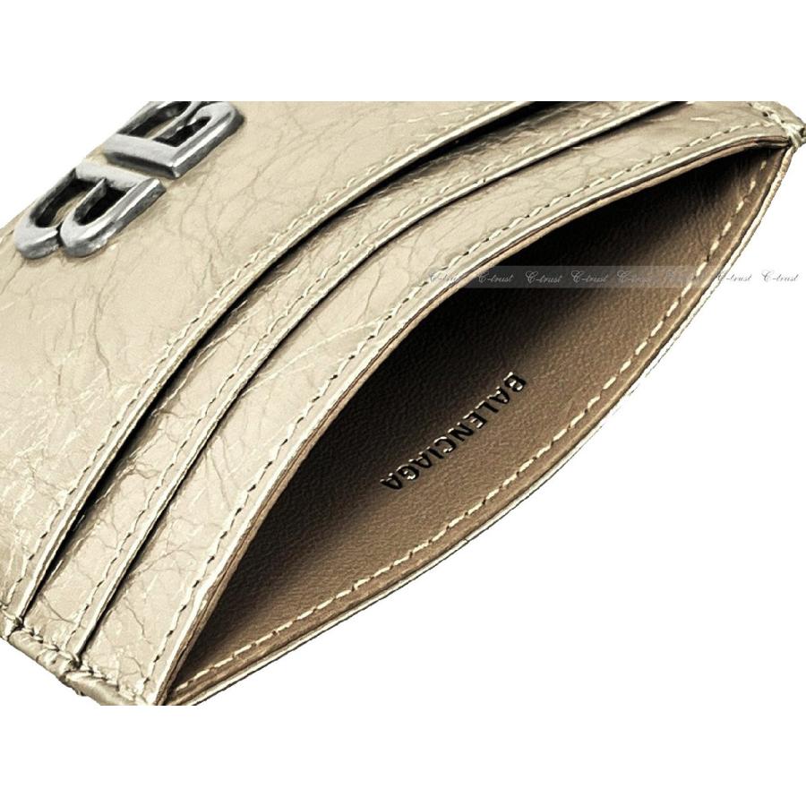 L617.. BALENCIAGA バレンシアガ 財布 MONACO CARD HOLDER カードケース クレカ 名刺 イタリア製 新品 ★ 9706 STONG BEIGE_5