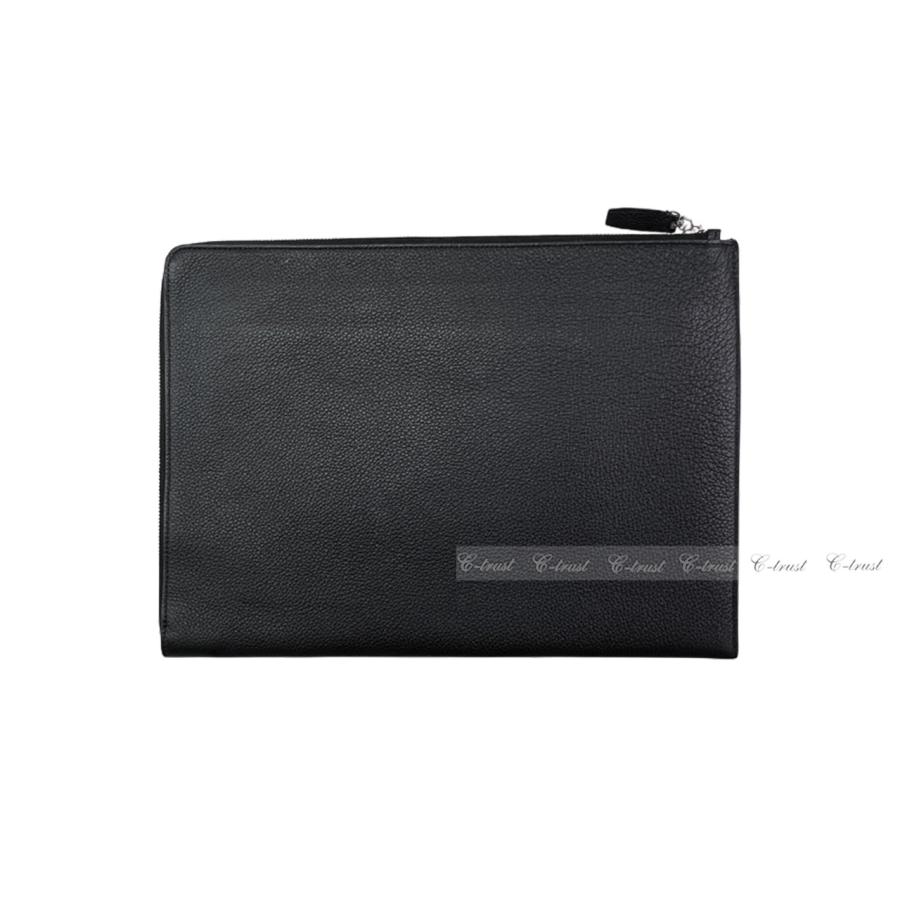 L647.. Brioni ブリオーニ BAG バッグ ドキュメントケース クラッチ ビジネス A4 レザー ロゴ イタリア製 新品 ★ 1028 ブラックの画像