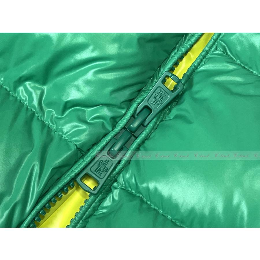 L671-2.. MONCLER モンクレール PARKE ダウン ベスト メンズ パッチ ロゴ 新品 ★ 850 グリーンの画像