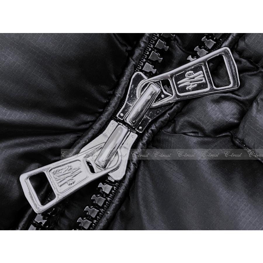 L812-2.. MONCLER モンクレール OUST ダウン ベスト アウター ジレ メンズ アイコン パッチ ロゴ 新品 ★ 999 ブラックの画像