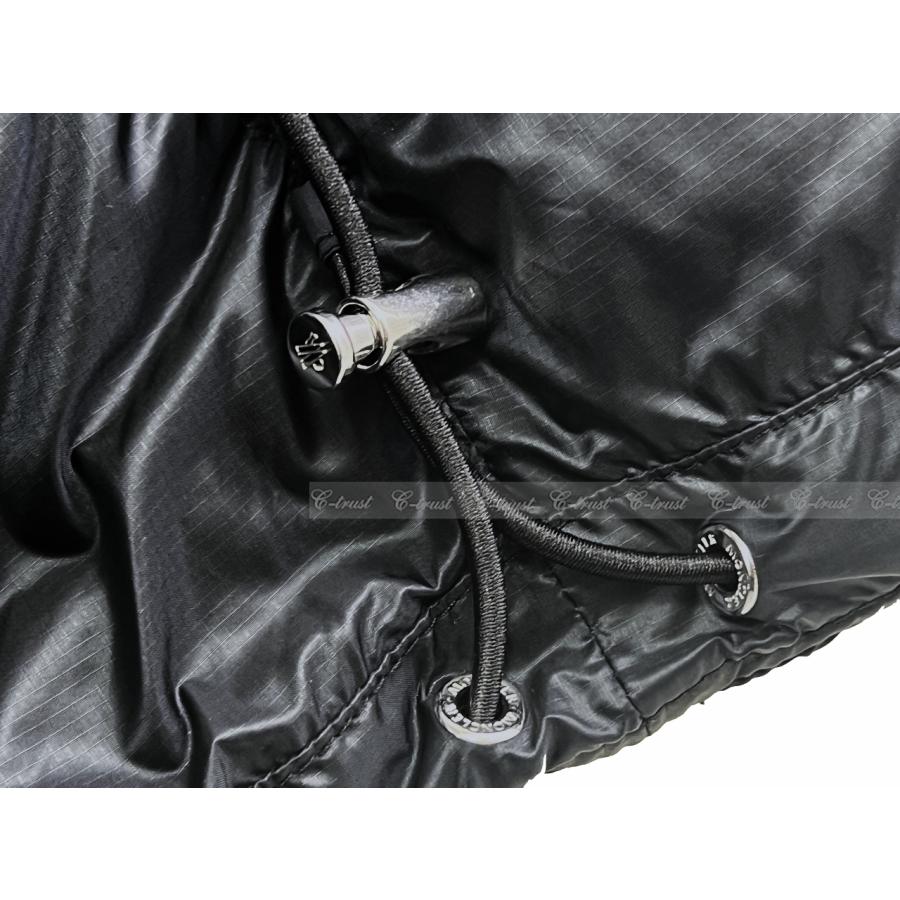 L812-2.. MONCLER モンクレール OUST ダウン ベスト アウター ジレ メンズ アイコン パッチ ロゴ 新品 ★ 999 ブラックの画像