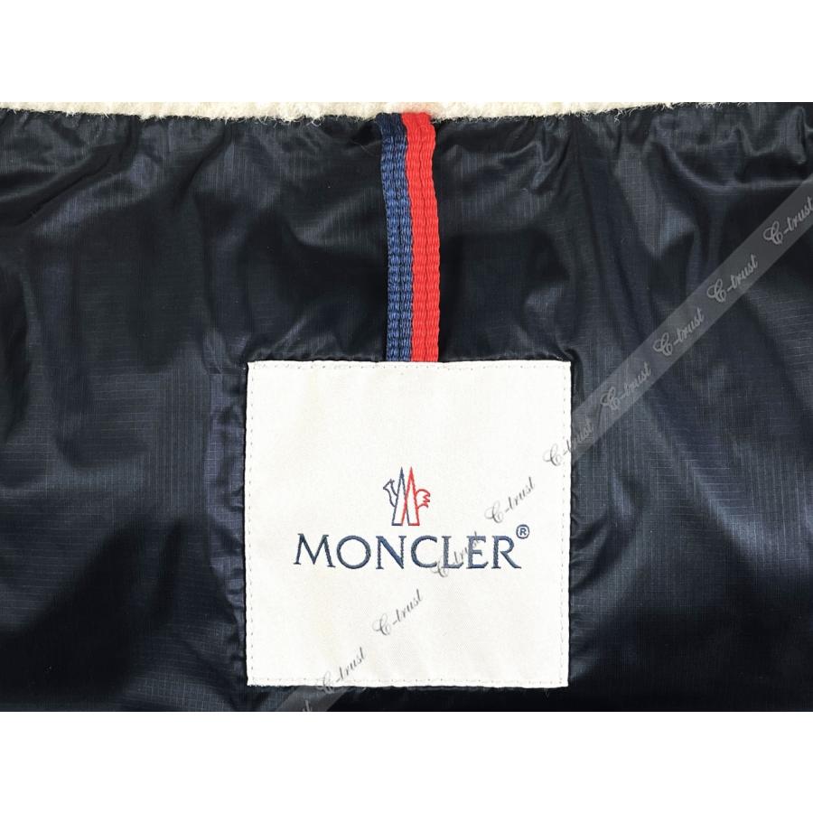 L812-2.. MONCLER モンクレール OUST ダウン ベスト アウター ジレ メンズ アイコン パッチ ロゴ 新品 ★ 999 ブラックの画像