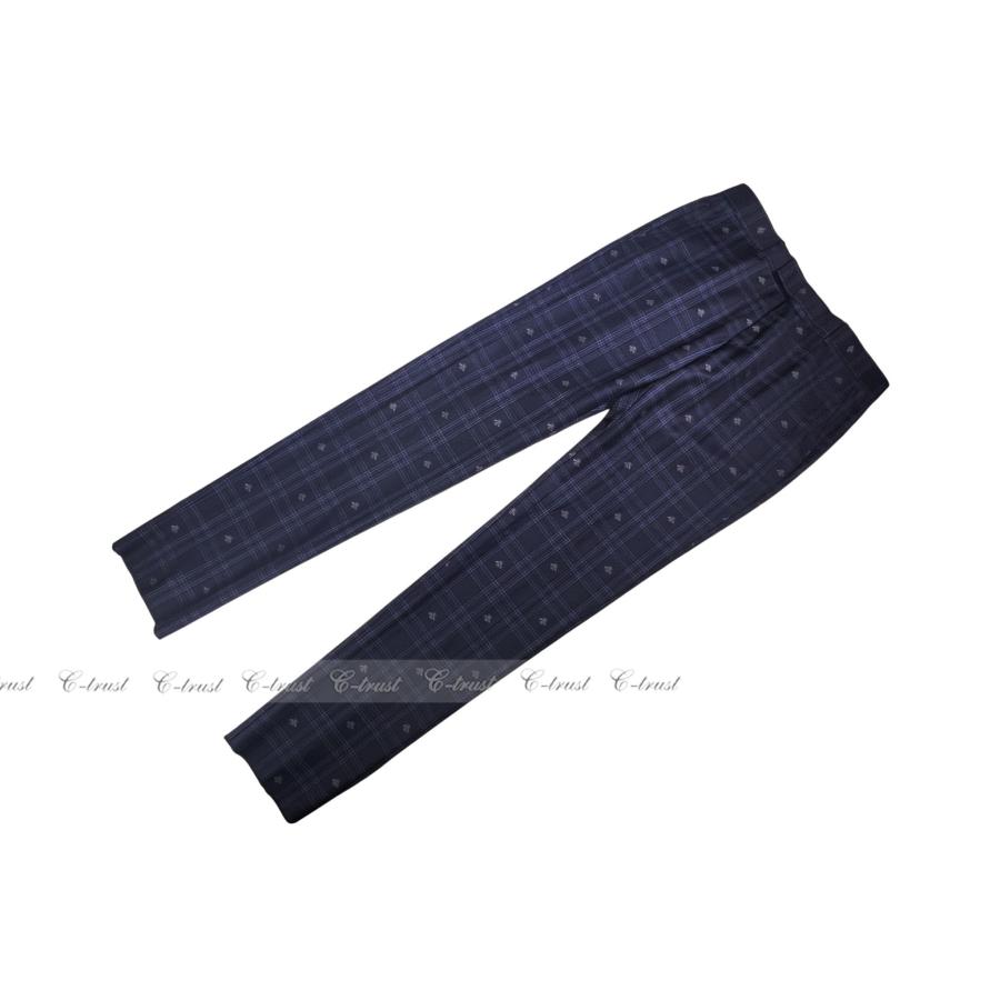 L821-48R.. GUCCI グッチ スーツ セットアップ ジャケット JK 蜂 BEE チェック テーラード フォーマル メンズ スイス製 新品 ★ ネイビーの画像