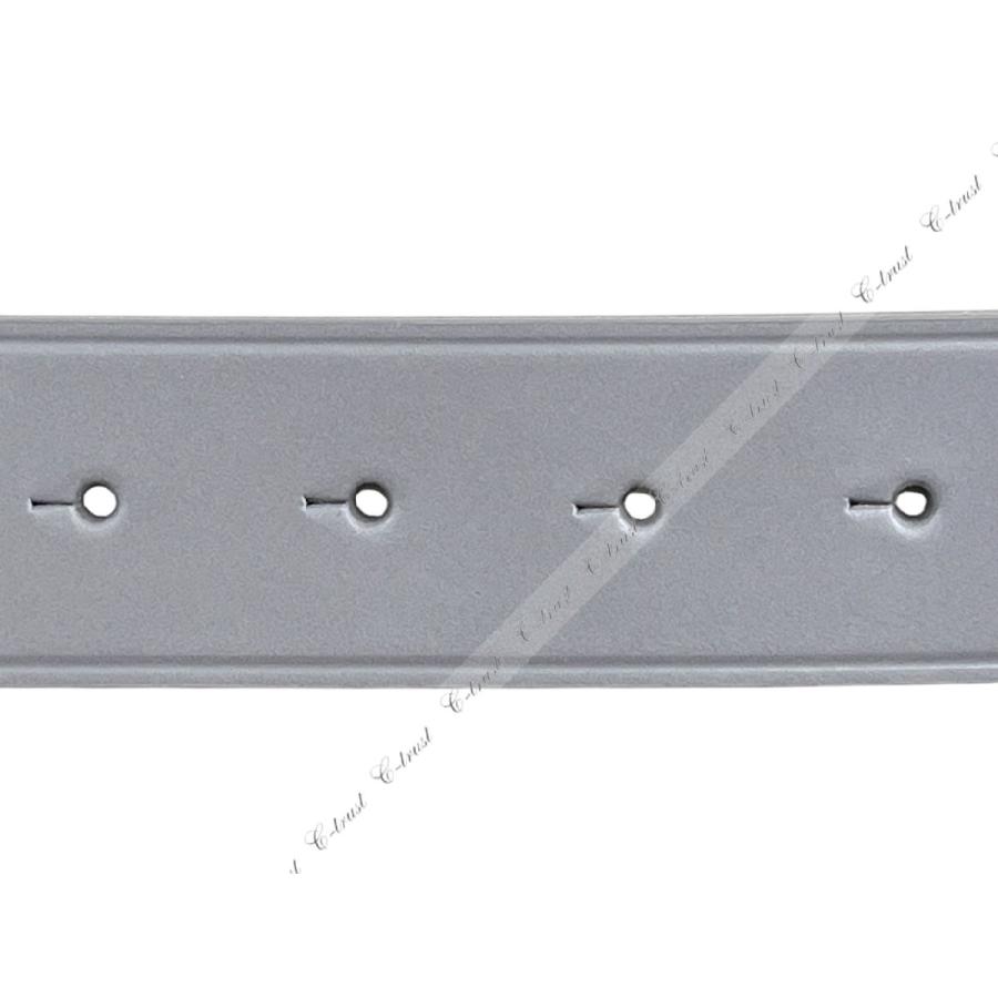 L887-90.. BALENCIAGA バレンシアガ ベルト BB MOTO LOGO BELT シルバー カーフ レザー ロゴ イタリア製 新品 ★ 1404 グレー_5