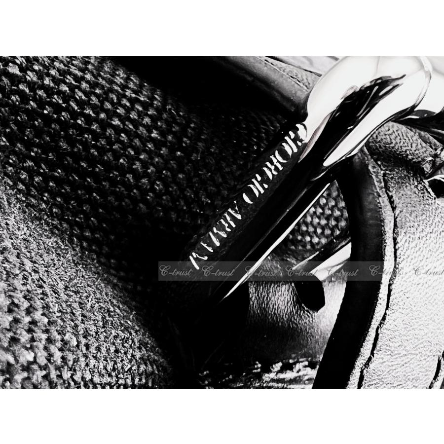 L907.. GIORGIO ARMANI ジョルジオ アルマーニ トート バッグ BAG ショルダー ストラップ キャンバス レザー イタリア製 新品 ★ ブラックの画像