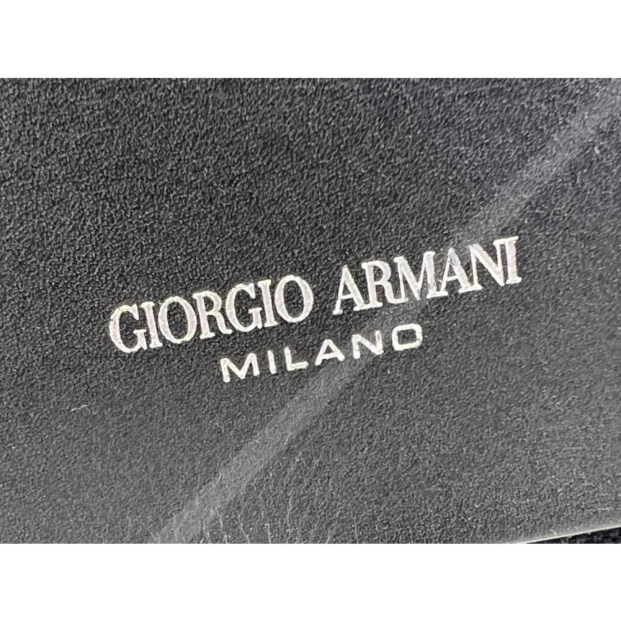 L907.. GIORGIO ARMANI ジョルジオ アルマーニ トート バッグ BAG ショルダー ストラップ キャンバス レザー イタリア製 新品 ★ ブラックの画像