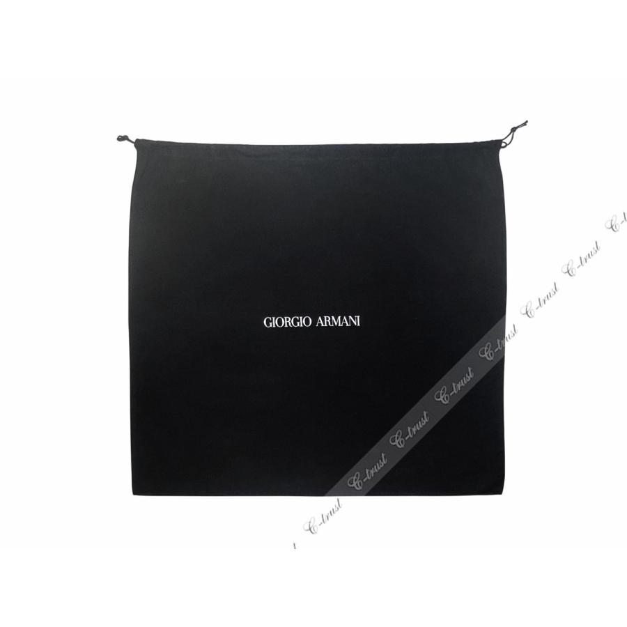 L907.. GIORGIO ARMANI ジョルジオ アルマーニ トート バッグ BAG ショルダー ストラップ キャンバス レザー イタリア製 新品 ★ ブラックの画像