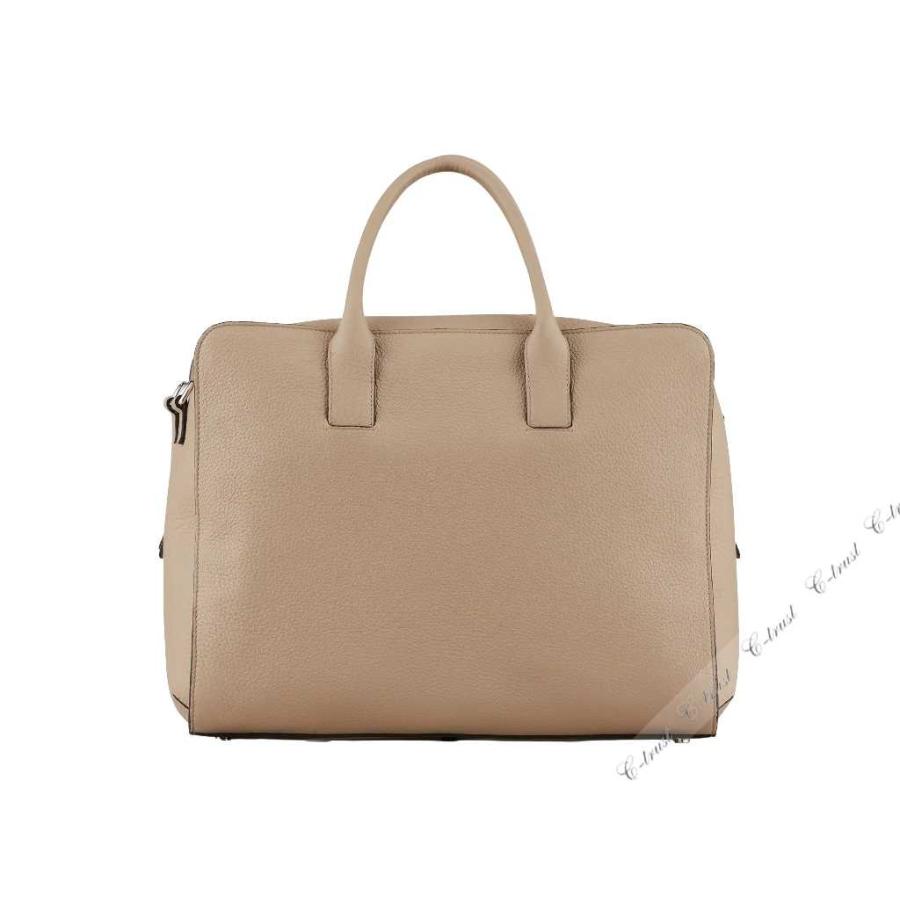 L909.. GIORGIO ARMANI ジョルジオ アルマーニ ボストン バッグ BAG ショルダー ストラップ カーフ レザー イタリア製 新品 ★ ベージュの画像