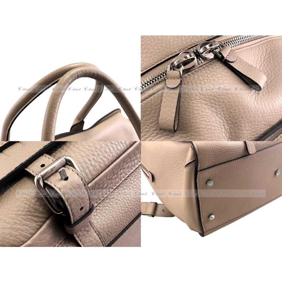 L909.. GIORGIO ARMANI ジョルジオ アルマーニ ボストン バッグ BAG ショルダー ストラップ カーフ レザー イタリア製 新品 ★ ベージュの画像