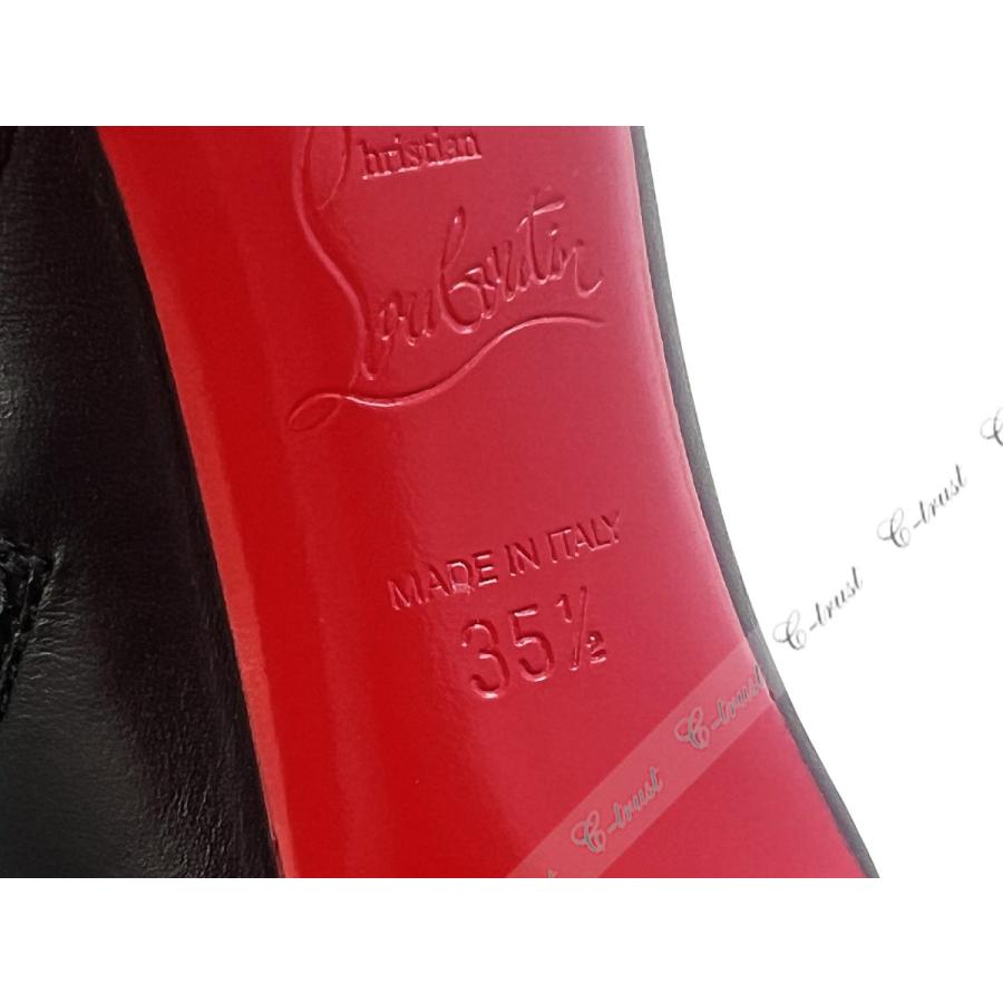L918-35.5.. Christian Louboutin クリスチャン ルブタン ロング ブーツ PUMPPIE BOTTA 85 ハイヒール シューズ イタリア製 新品 ★ BLACKの画像