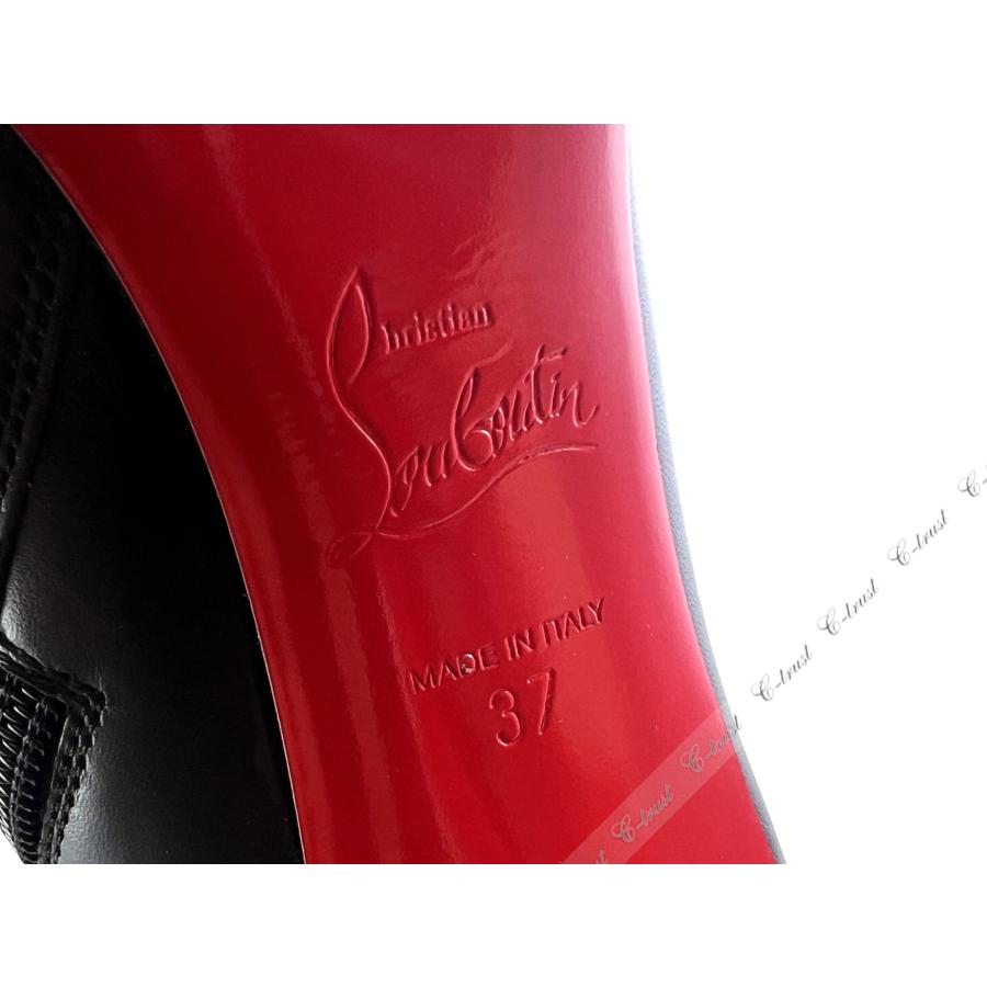 L918- Christian Louboutin クリスチャン ルブタン ロング ブーツ PUMPPIE BOTTA 85 ハイヒール シューズ イタリア製 新品 ★ BLACKの画像