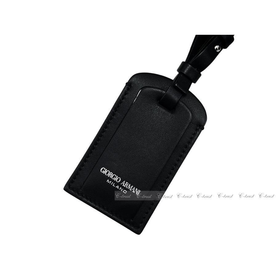 M077.. GIORGIO ARMANI ジョルジオ アルマーニ ビジネス バッグ BAG ストラップ ショルダー 羊革 レザー イタリア製 新品 ★ 80001 ブラックの画像