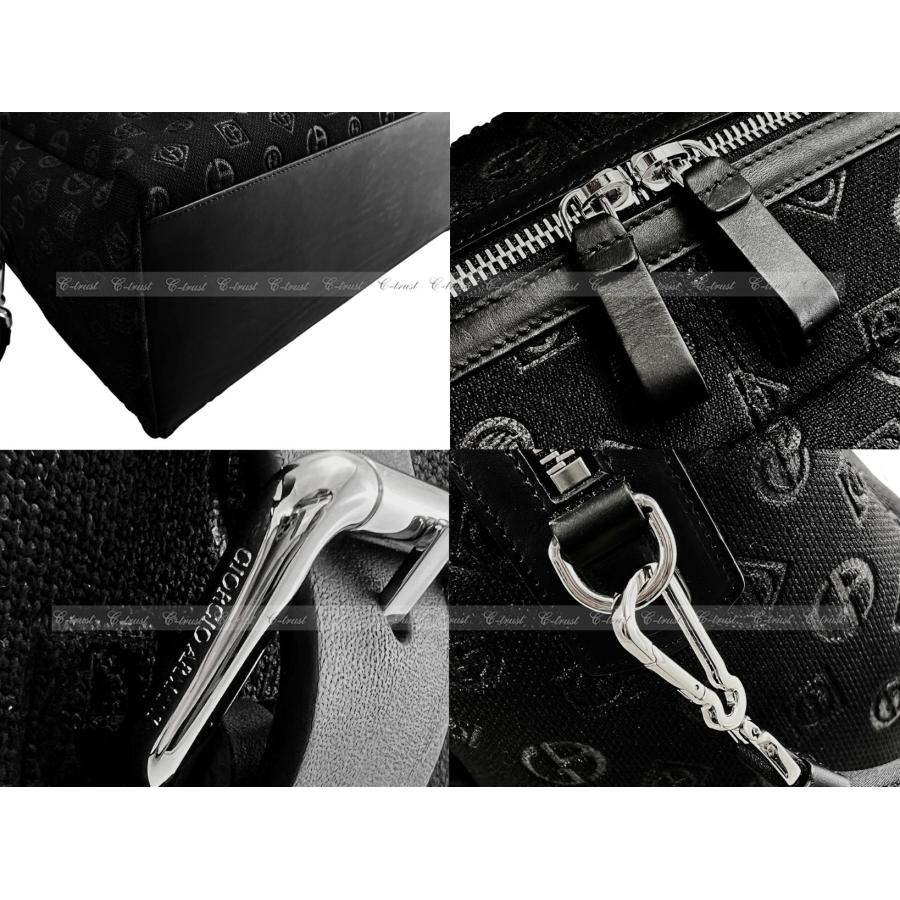 M080.. GIORGIO ARMANI ジョルジオ アルマーニ ボストン バッグ BAG トラベル ストラップ オールオーバー イタリア製 ★ 80001 ブラック | GIORGIO ARMANI | 03