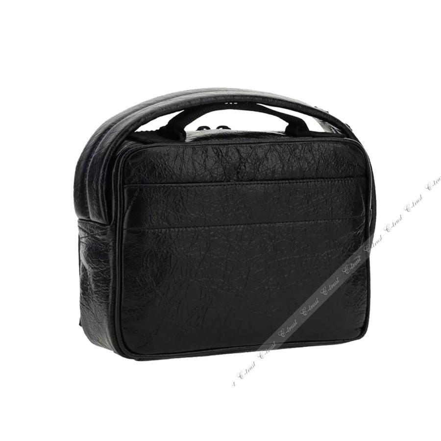 M124.. BALENCIAGA バレンシアガ ショルダーバッグ ARMY POUCH アーミー ポーチ クロスボディ BAG ロゴ イタリア製 新品 ★ 1000 ブラックの画像