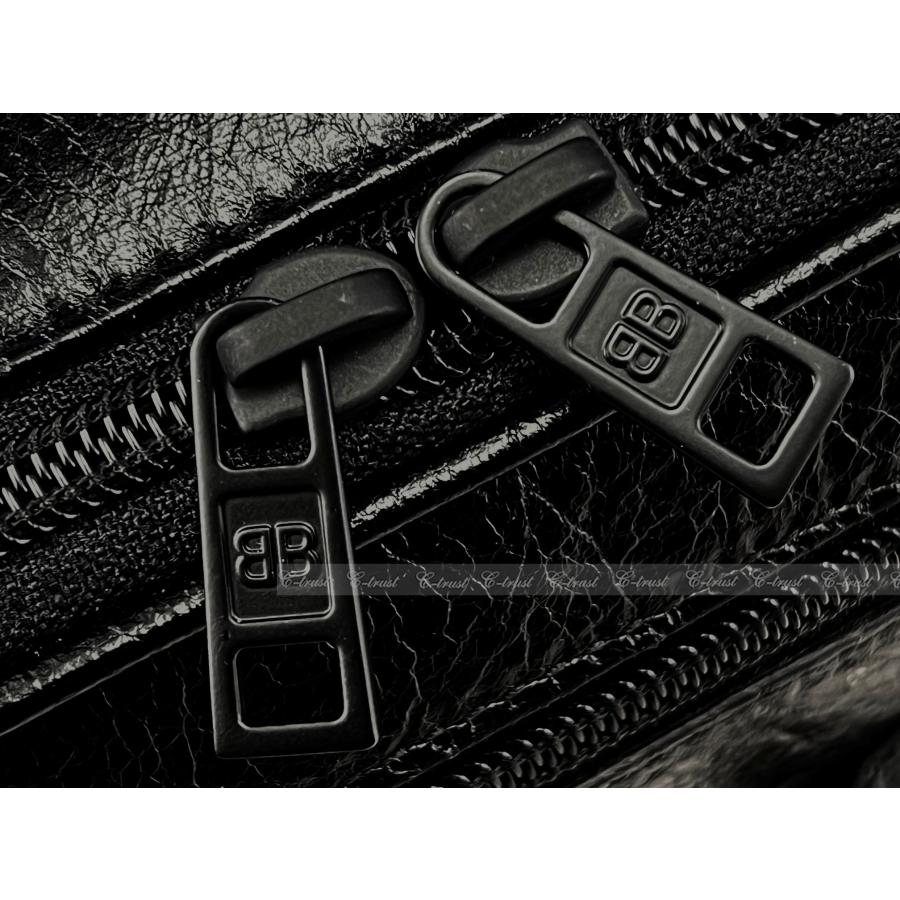 M124.. BALENCIAGA バレンシアガ ショルダーバッグ ARMY POUCH アーミー ポーチ クロスボディ BAG ロゴ イタリア製 新品 ★ 1000 ブラックの画像
