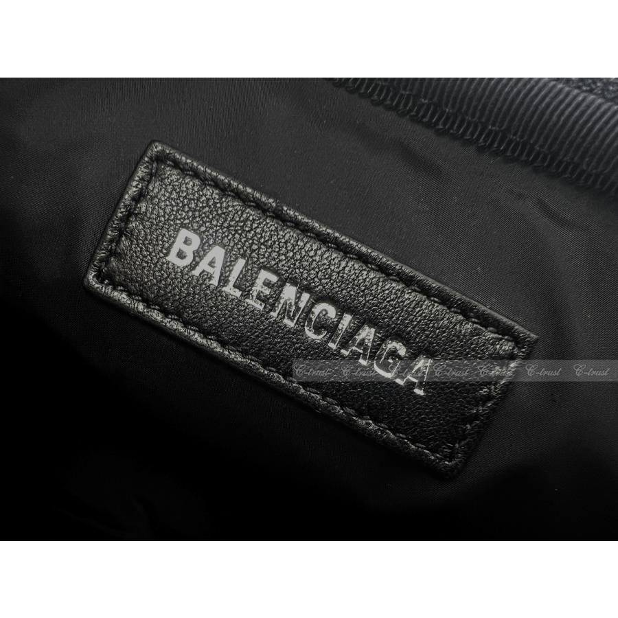M124.. BALENCIAGA バレンシアガ ショルダーバッグ ARMY POUCH アーミー ポーチ クロスボディ BAG ロゴ イタリア製 新品 ★ 1000 ブラックの画像