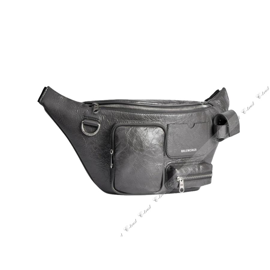 M152- BALENCIAGA バレンシアガ BAG ベルト バッグ SUPERBUSY BELTBACK ショルダー マルチジップ カーフ イタリア製 新品の画像
