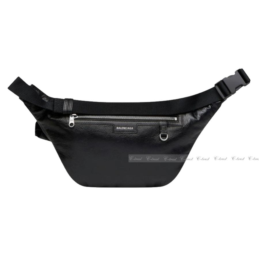 M152.. BALENCIAGA バレンシアガ BAG ベルト バッグ SUPERBUSY BELTBACK ショルダー マルチジップ カーフ イタリア製 新品 ★ 1000 ブラックの画像