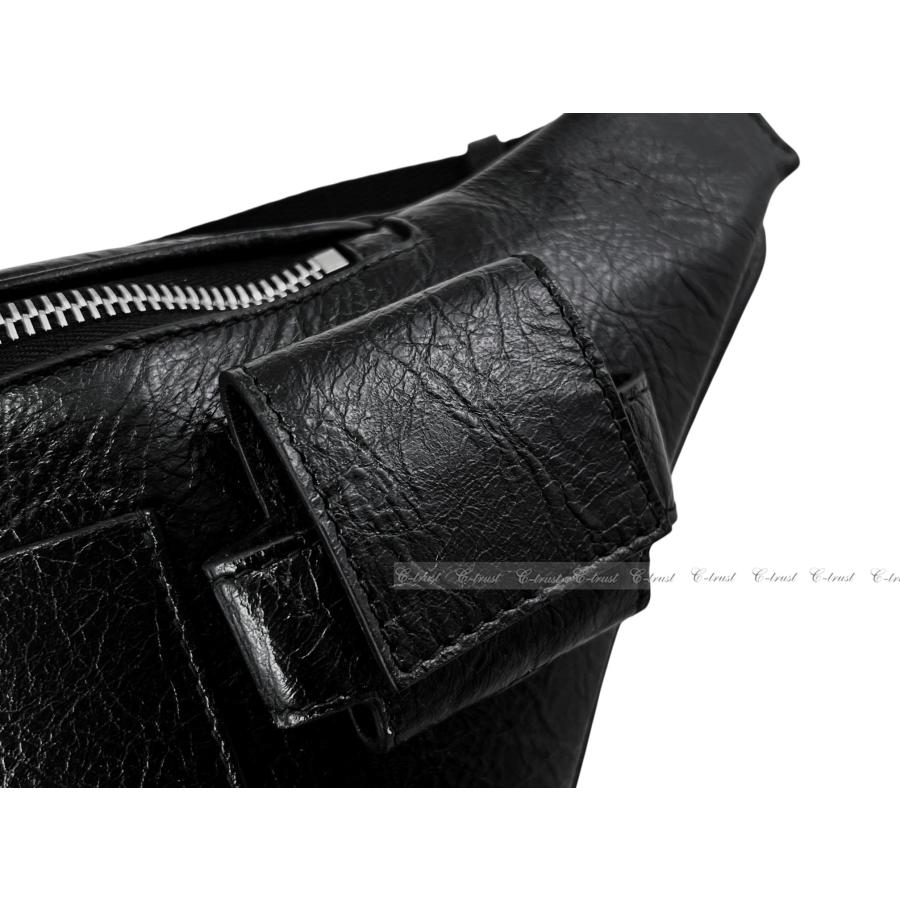 M152.. BALENCIAGA バレンシアガ BAG ベルト バッグ SUPERBUSY BELTBACK ショルダー マルチジップ カーフ イタリア製 新品 ★ 1000 ブラックの画像