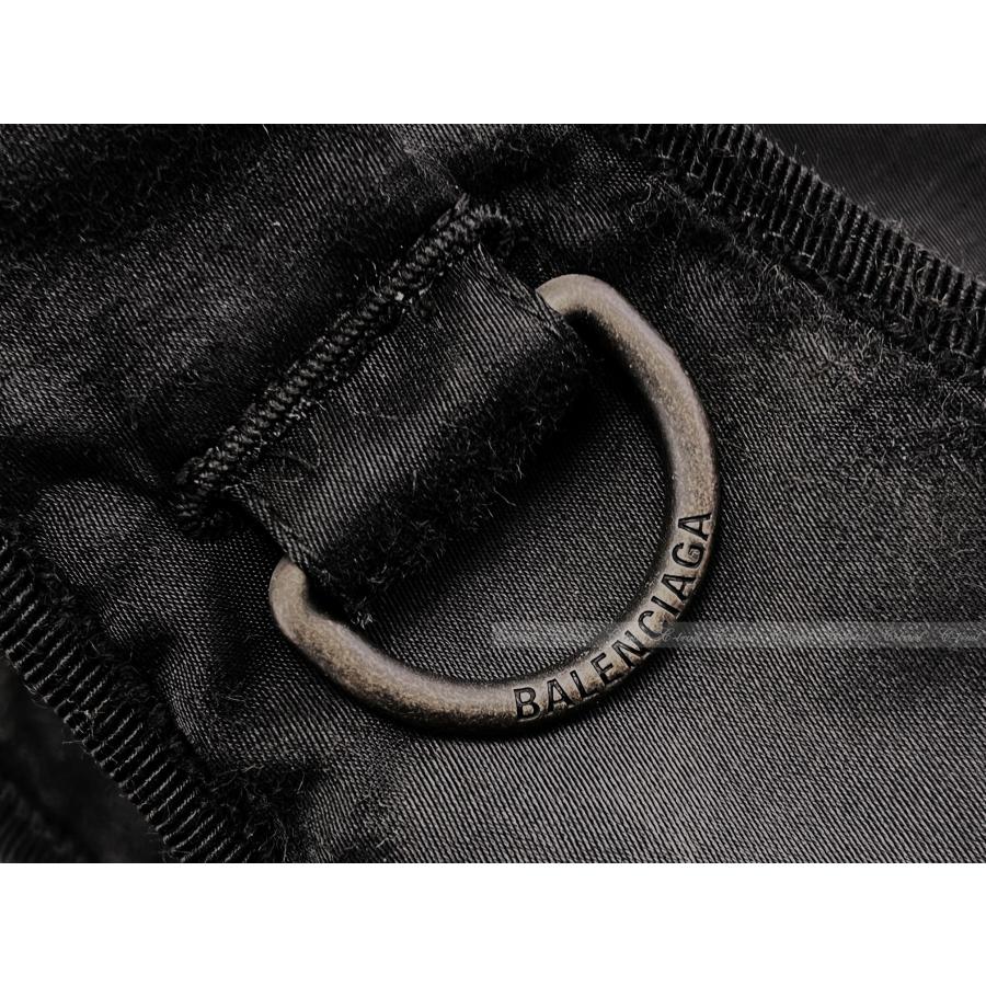 155.. BALENCIAGA バレンシアガ BAG SUPERBUSY スリング バッグ ショルダー ナイロン DISTRESSED USED 加工 イタリア製 新品 ★ 1000 ブラックの画像