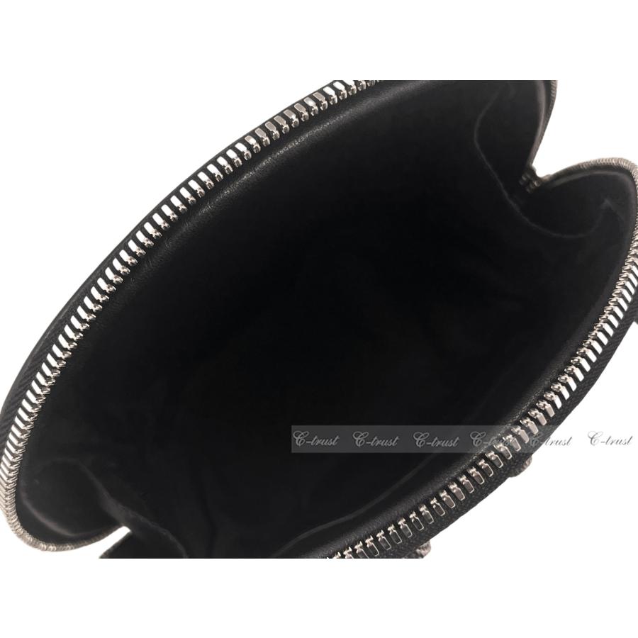 M185.. BALENCIAGA バレンシアガ ポーチ バッグ BAG LE CAGOLE COSMETIC XS ラム レザー ロゴ イタリア製 新品 ★ 1000 ブラック