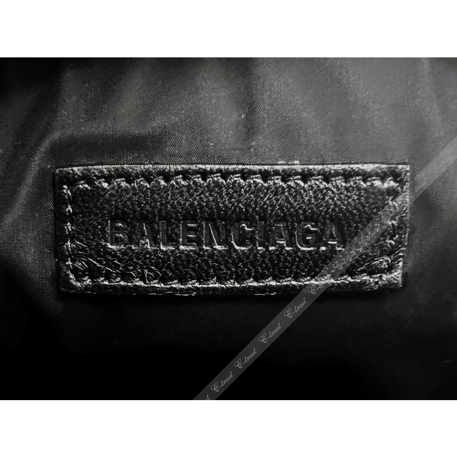 M185.. BALENCIAGA バレンシアガ ポーチ バッグ BAG LE CAGOLE COSMETIC XS ラム レザー ロゴ イタリア製 新品 ★ 1000 ブラック