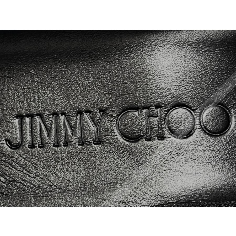 M191-41.. JIMMY CHOO ジミーチュウ スリッポン JWELLED CRYSTAL テキスタイル VELVET シューズ 靴 スワロ ロゴ イタリア製 新品 ★ ブラックの画像