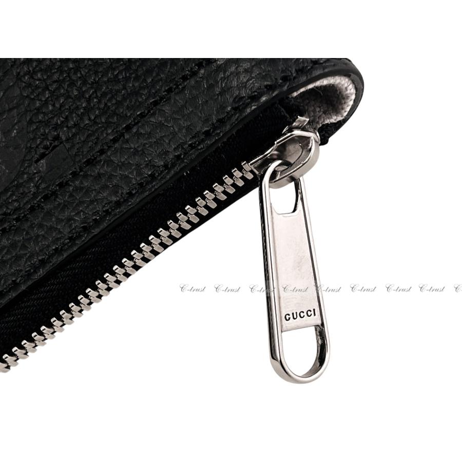 M235.. GUCCI グッチ BAG バッグ ドキュメント ケース PIUMA GG JUMBO クラッチ ポーチ カーフ レザー ロゴ イタリア製 新品 ★ 1000 BLACKの画像