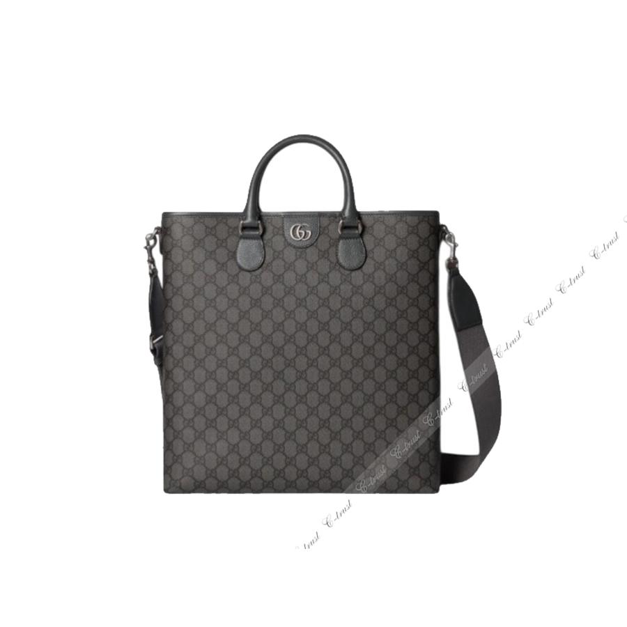 M236-GR.. GUCCI グッチ トート バッグ BAG GG スプリーム ストラップ ショッパー ロゴ イタリア製 新品 ★ 1242 GREYの画像