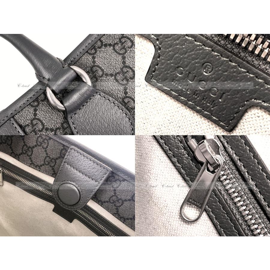 M236-GR.. GUCCI グッチ トート バッグ BAG GG スプリーム ストラップ ショッパー ロゴ イタリア製 新品 ★ 1242 GREYの画像